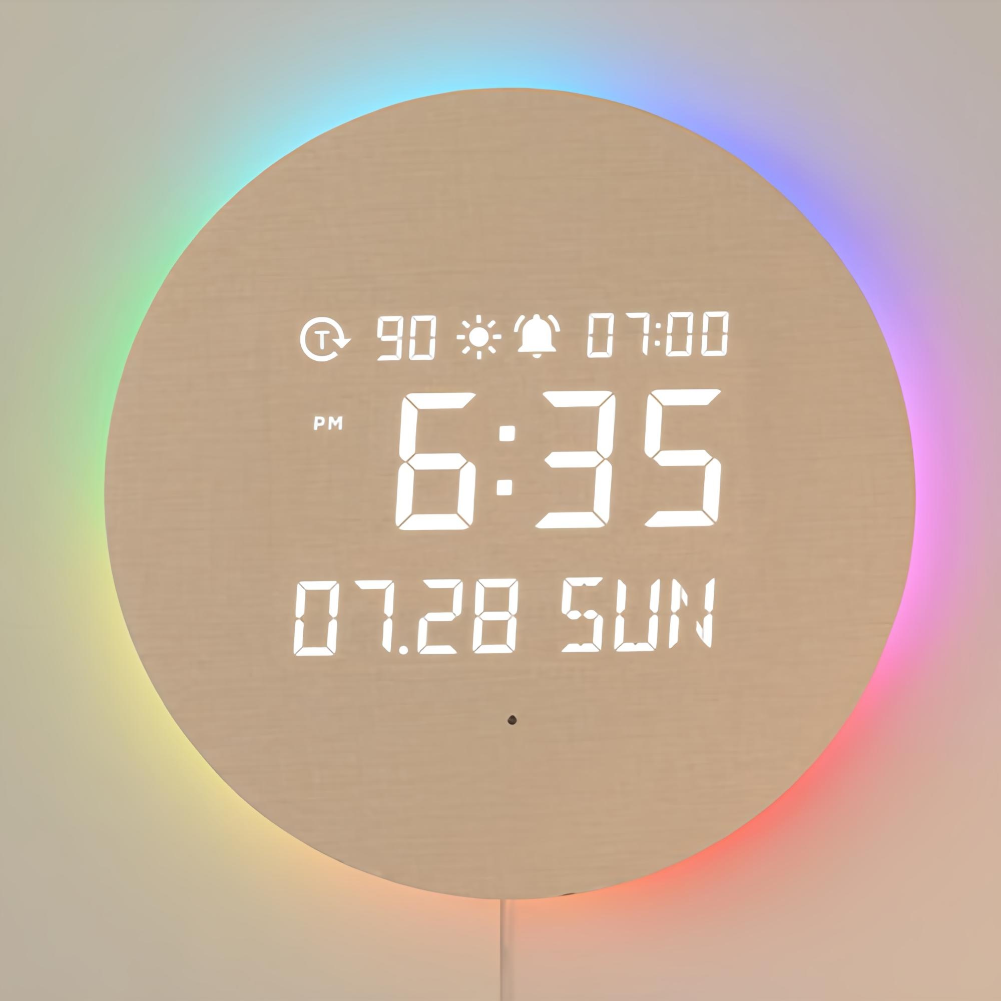 무아스 풀문 무드등 LED 벽시계, 오로라 84,800원