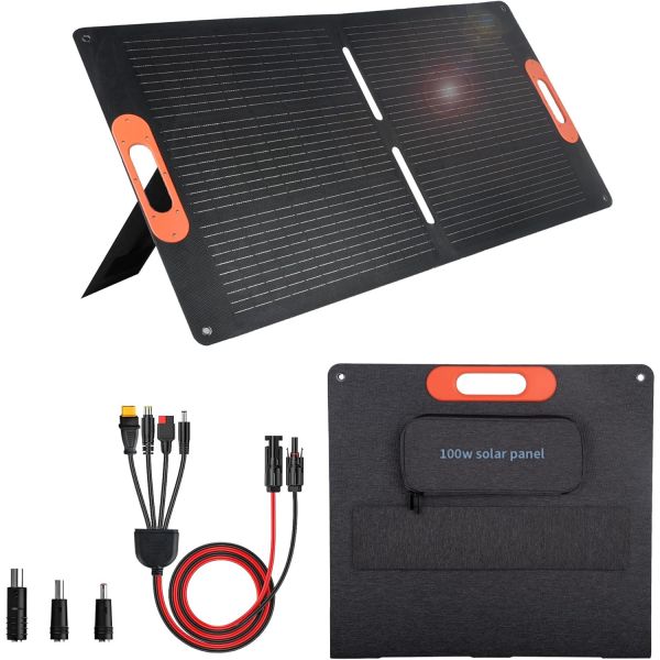 400와트 휴대용 태양광 패널 전원 공급 장치 발전기 접이식 충전기 MC4 출력 포함 3in1 직류 연결기 23.5 고효율 야외 캠핑 RV 여행용 154,490원