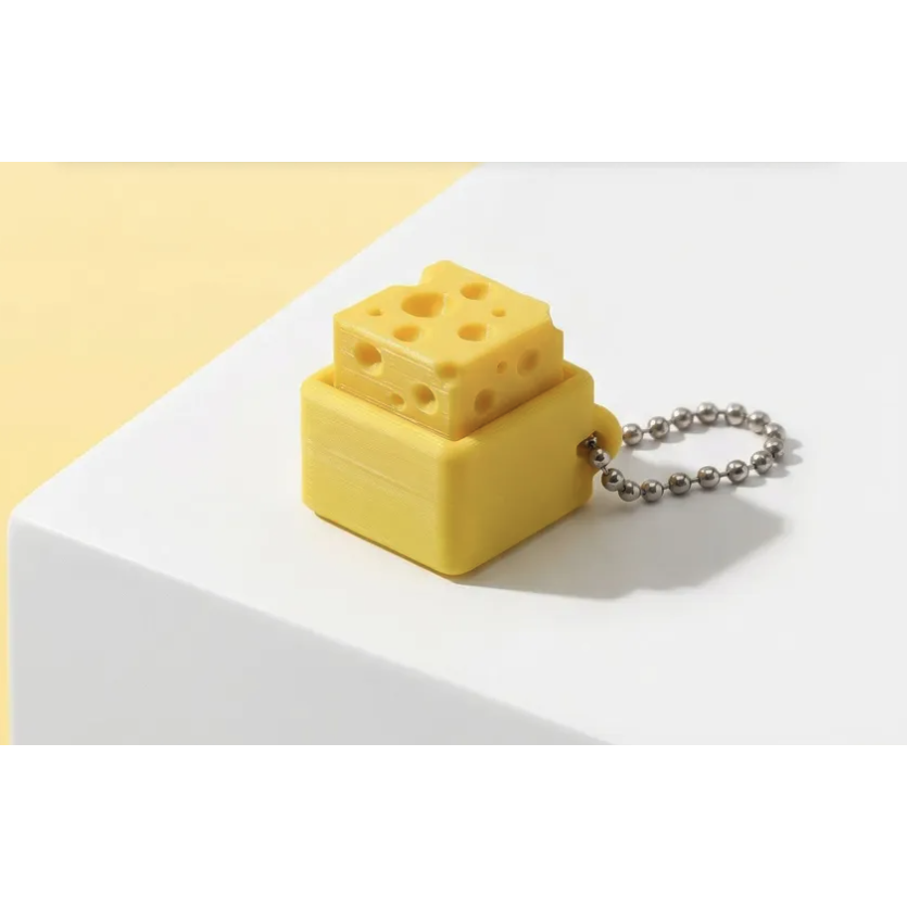 귀여운 조각치즈 클리커 딸깍이 3D프린팅 소품 기계식 스위치 피젯토이 키링 선물용 무한 클릭 스트레스 해소 클릭커 6,900원