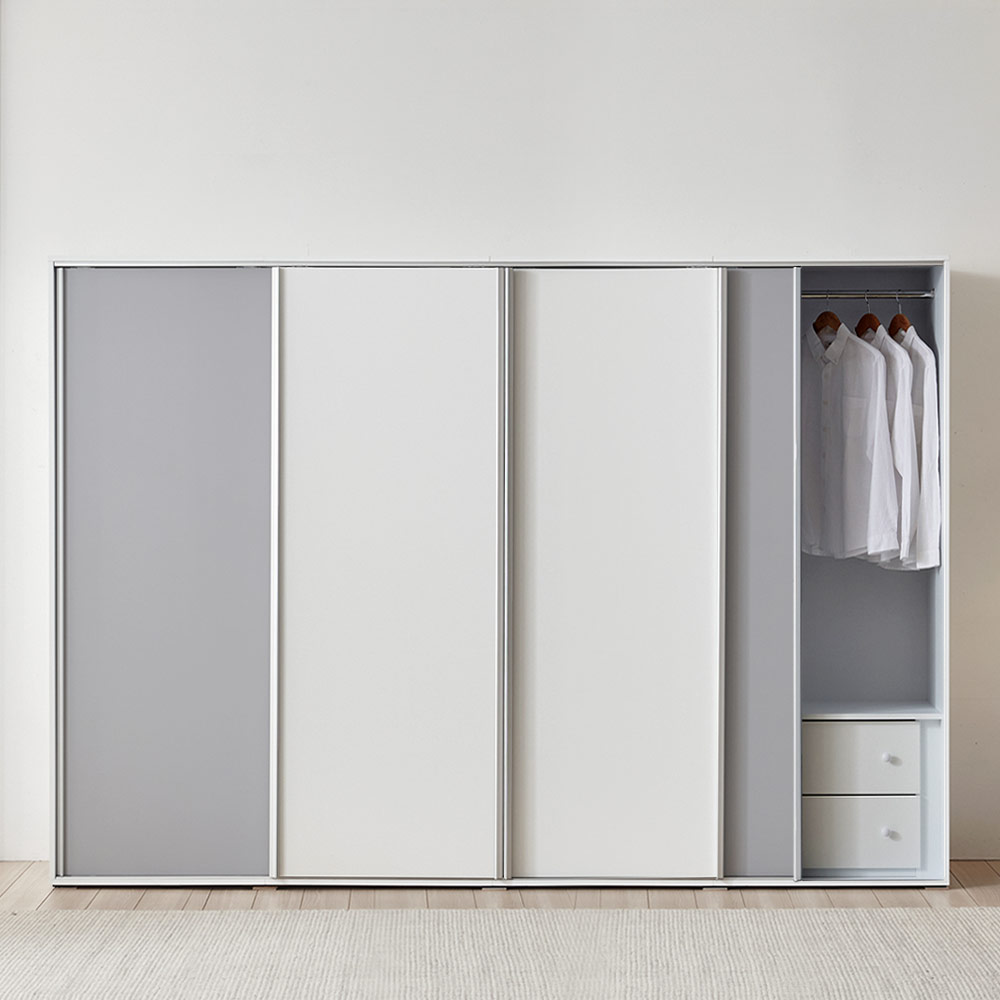 파로마 모닝 3200 키큰 행거형 슬라이딩 옷장 E0 자동댐핑도어 장농 1,050,000원