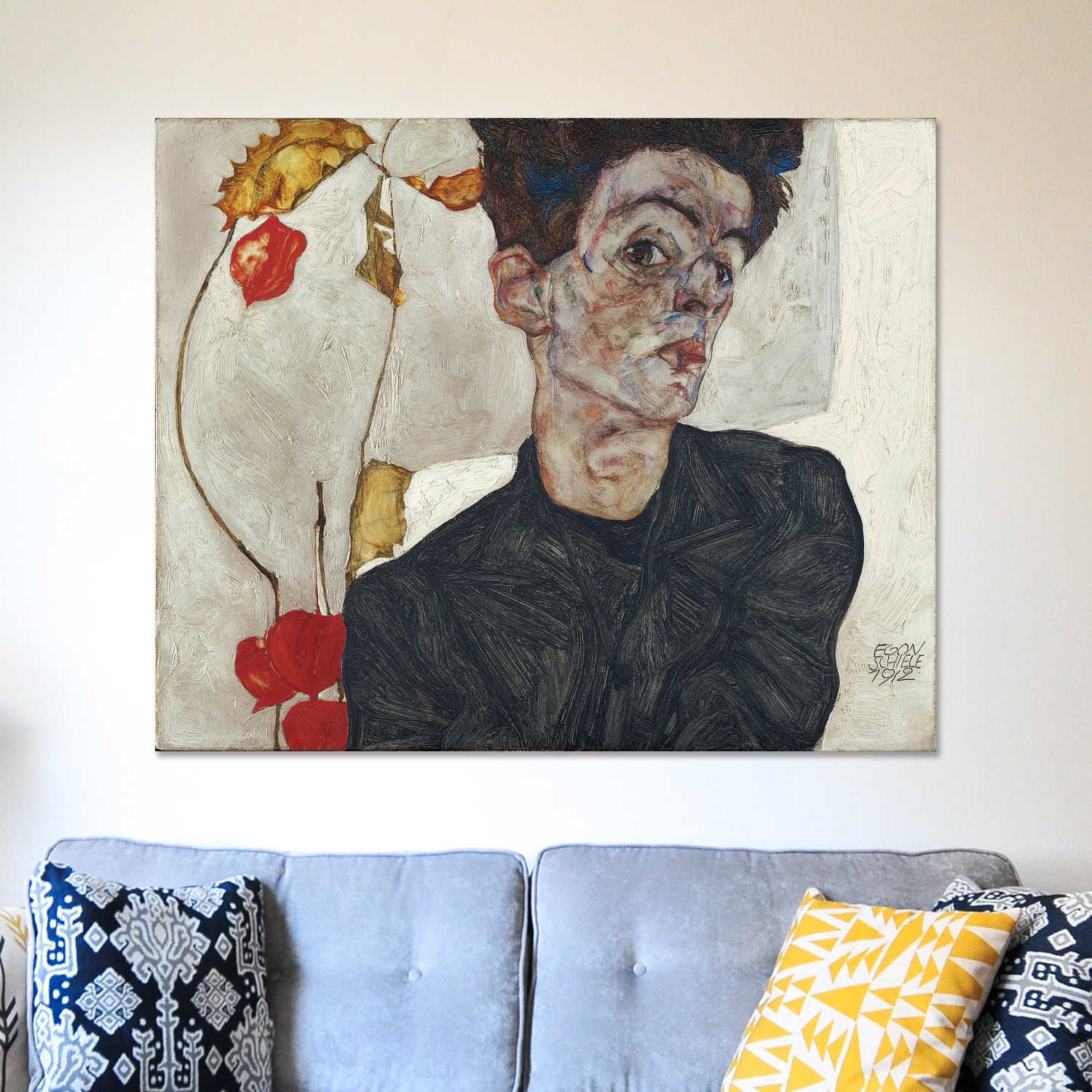 명화 액자 에곤 쉴레 의미있는선물 인테리어 인테리어액자 자화상 집들이 메탈 95,000원