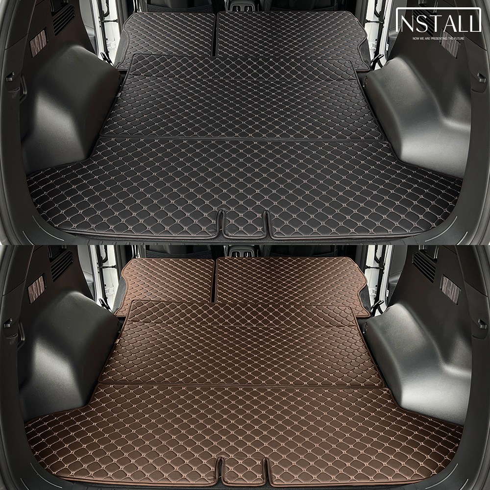 2024 더뉴 투싼 NX4 페이스리프트 프리미엄 퀄팅 트렁크매트, 더뉴 투싼 NX4 가솔린 (보스O), 블랙+브라운(실) 79,000원