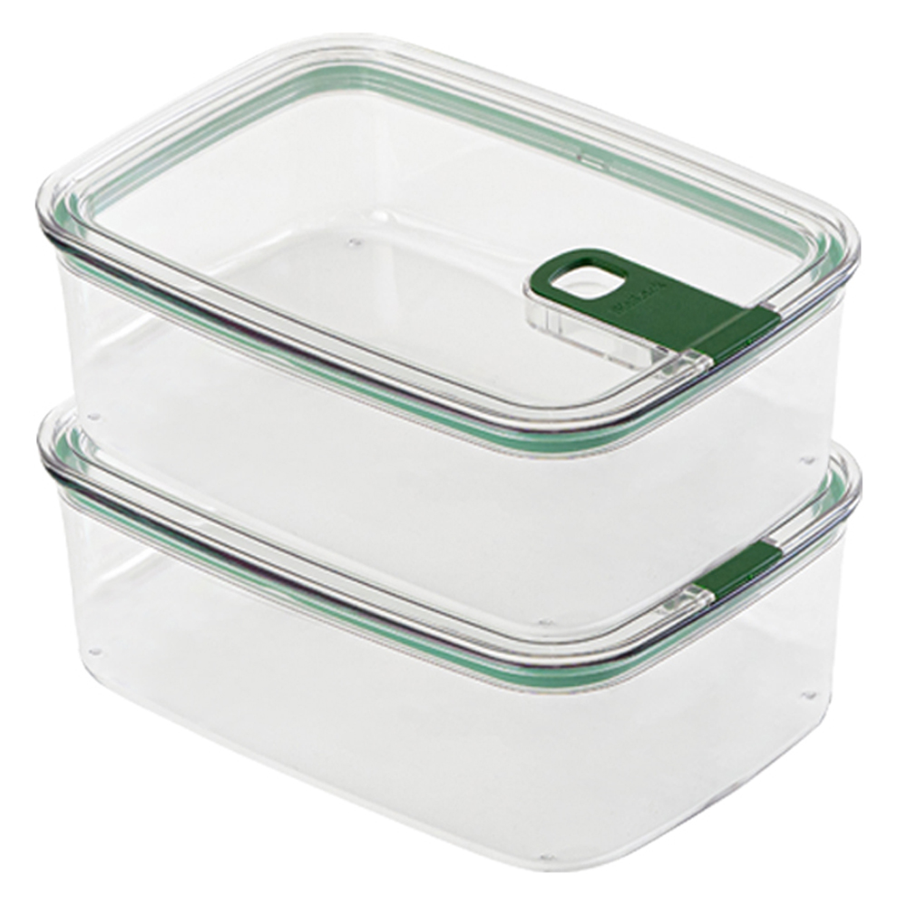 비엘락 올투명 원터치 밀폐용기 그린 2400ml, 현재가 29,420원