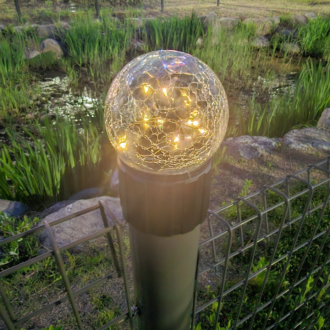 태양광 휀스등 태양열 유리구슬 조명 담장 정원등 80mm 기둥용 SLD57 11,800원