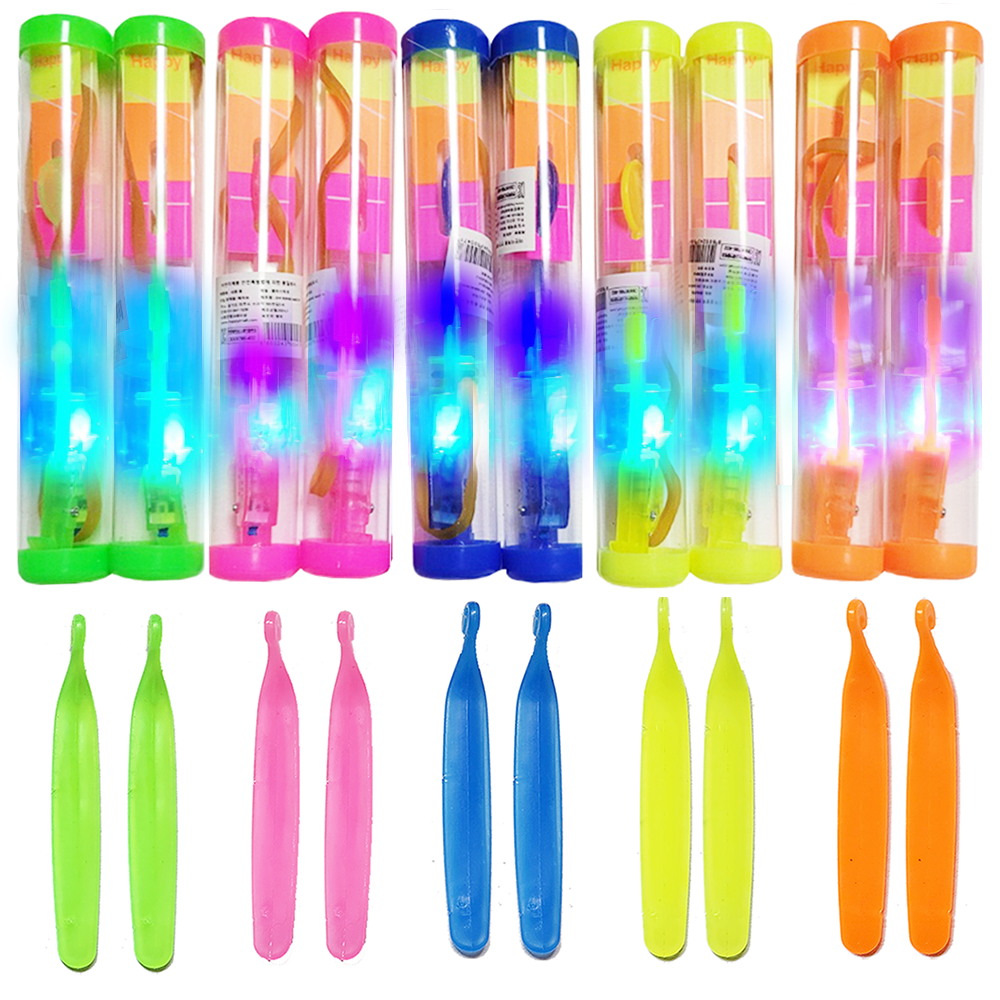 해피아이 LED 불빛 낙하산 일자스틱 5종 x 2p 세트, 블루 + 그린 + 형광 + 핑크 + 주황, 1세트 7,680원