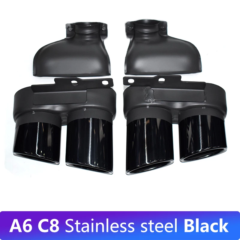 2019-2024 아우디 A6 C8 배기 파이프 업그레이드 스테인레스 스틸 블랙 머플러 카본 팁 노즐 헤드 208,700원