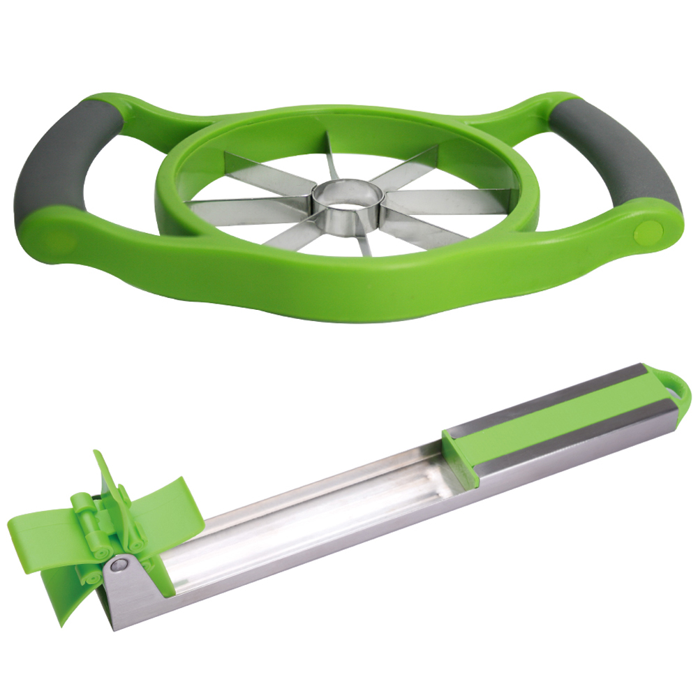 리빙글로리 수박 큐브 커터 + 쿠킹랜드 사과 커터 세트 15,400원