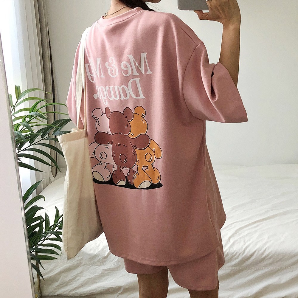 러브앤시티 남녀공용 트리오베어 상하의세트 반바지세트 오버핏 셋업 트레이닝세트 29,910원