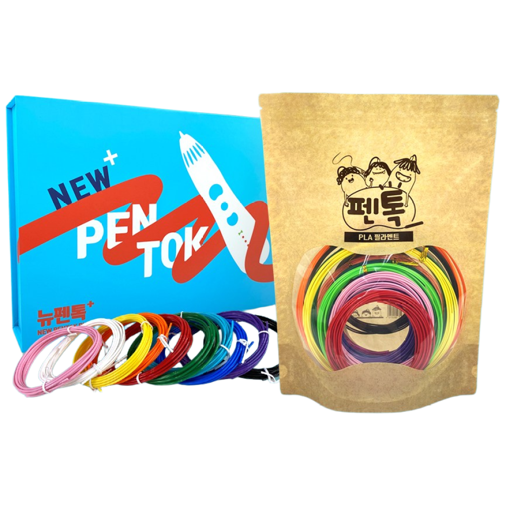 펜톡 3D펜 뉴펜톡 플러스 + PLA 필라멘트 5m 20색 세트 쓰리디펜 102,300원