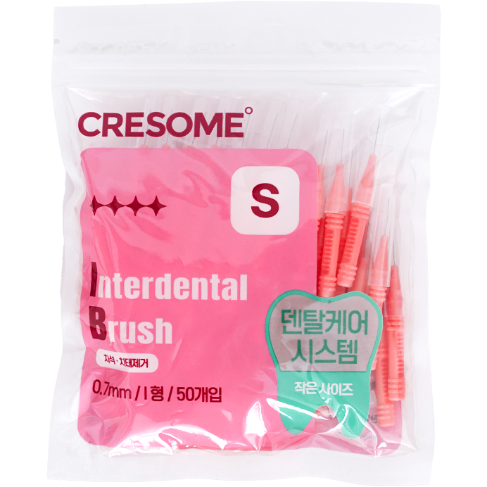 크리썸 휴대용 치간칫솔 대용량 치석제거 I타입, 1세트, 50개입, 0.7mm 8,250원