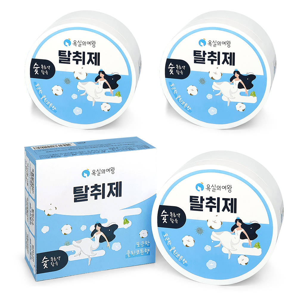 욕실의여왕 숯목초액함유 탈취제 클린코튼향 본품, 230g, 3개 17,900원
