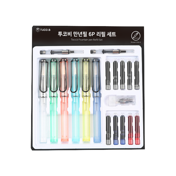 동아피엠에스 투코비 만년필 6p 리필 세트 12,800원
