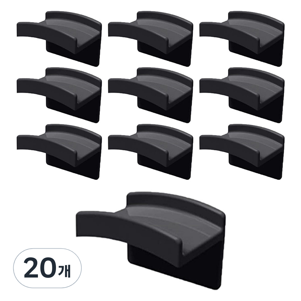 홈바내쓰 무타공 강력 접착식 가방 모자걸이 벽걸이 후크, 블랙, 20개 13,120원