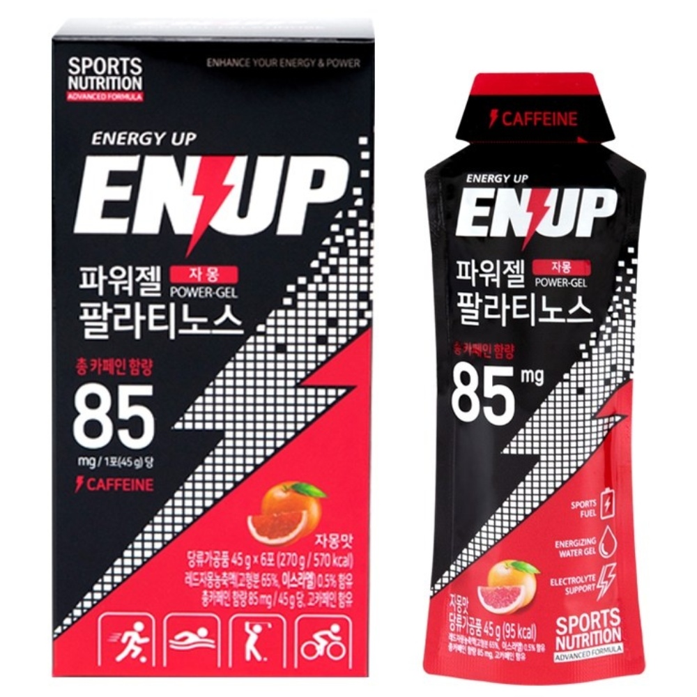 엔업 카페인 부스터 파워젤 에너지젤 팔라티노스 자몽맛(45gx6포), 6개, 45g 10,780원