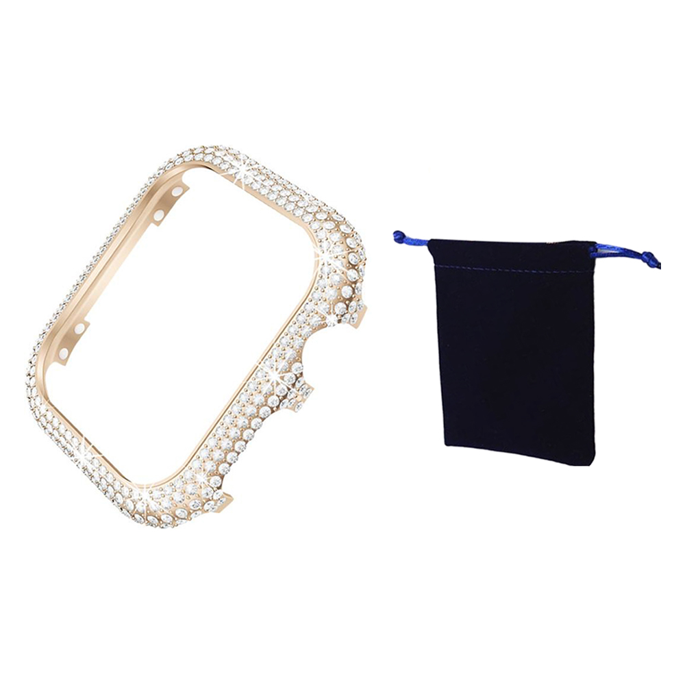 젤센 애플워치 호환 범퍼형 큐빅 메탈 하드케이스 + 고급파우치 세트 19,300원