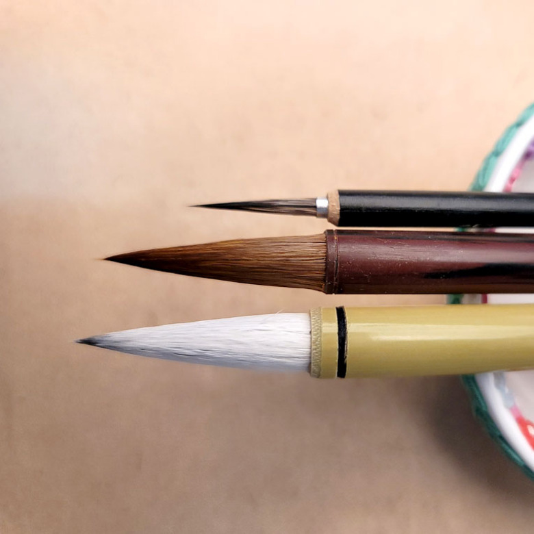 문항명필 서예 캘리그라피 동양화 붓 입문용 낭호필 양호필 세트, 현재가 16,800원