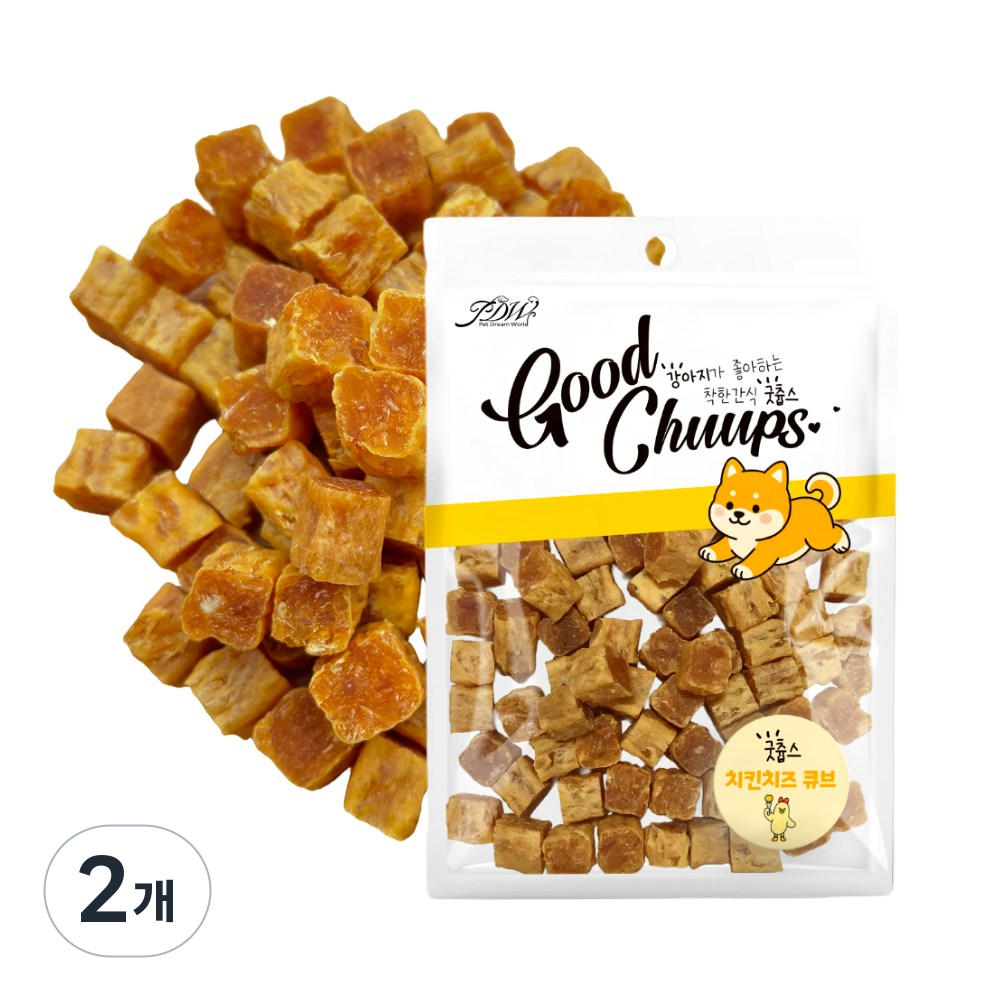 굿츕스 17 강아지간식 트릿 강아지훈련용간식 강아지닭가슴살 강아지노즈워크간식 강아지보양식, 2개, 180g, 치킨치즈고구마, 현재가 9,900원