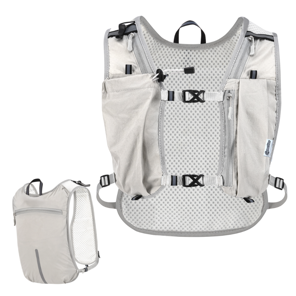 짐스터즈 초경량 러닝 조끼 조깅 등산 마라톤 트레일러닝 아웃도어 가방 백팩 베스트, 화이트그레이 Plus 30,110원