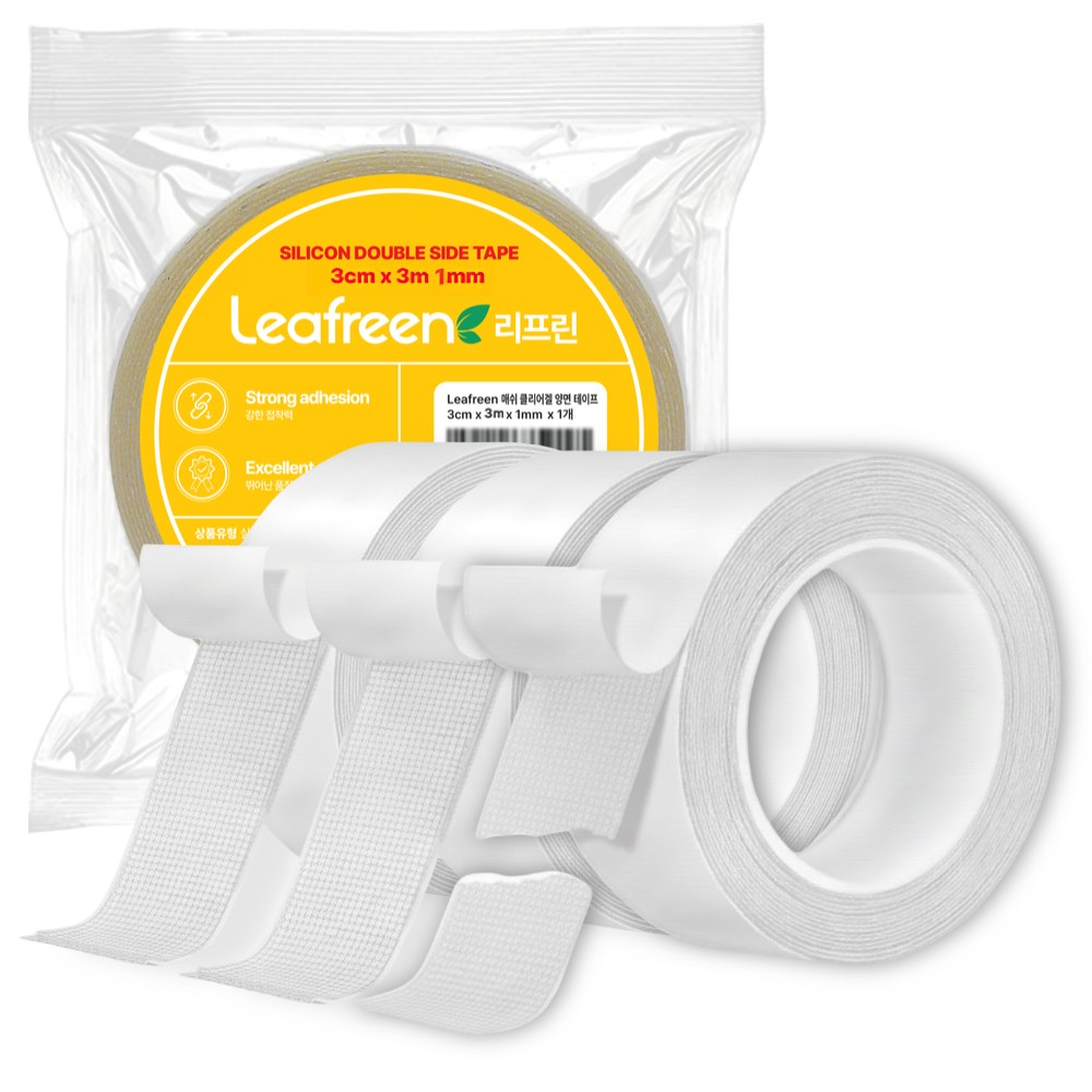 리프린 찢어쓰는 초강력 메쉬 실리콘 양면테이프 투명 클리어겔 3m X 3m X 1mm, 3개 9,470원