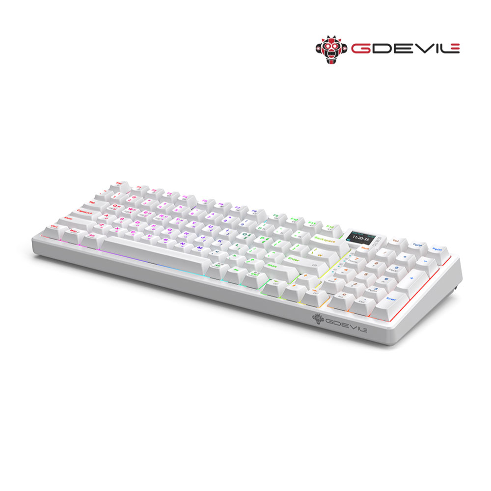 지데빌 G810 JAVELIN 유무선 게이밍 기계식 키보드 97Key 화이트 GD 엑스퍼트 스위치 LED 적축 90,300원