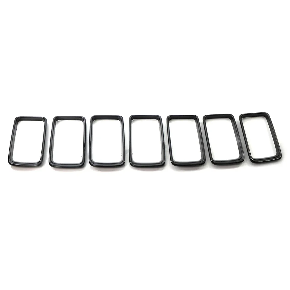 7Pcs 자동차 전면 그릴 그릴 삽입 링 트림 커버 지프 그랜드 체로키 2014 2015 2016 광택 블랙 ABS 플라스 47,700원