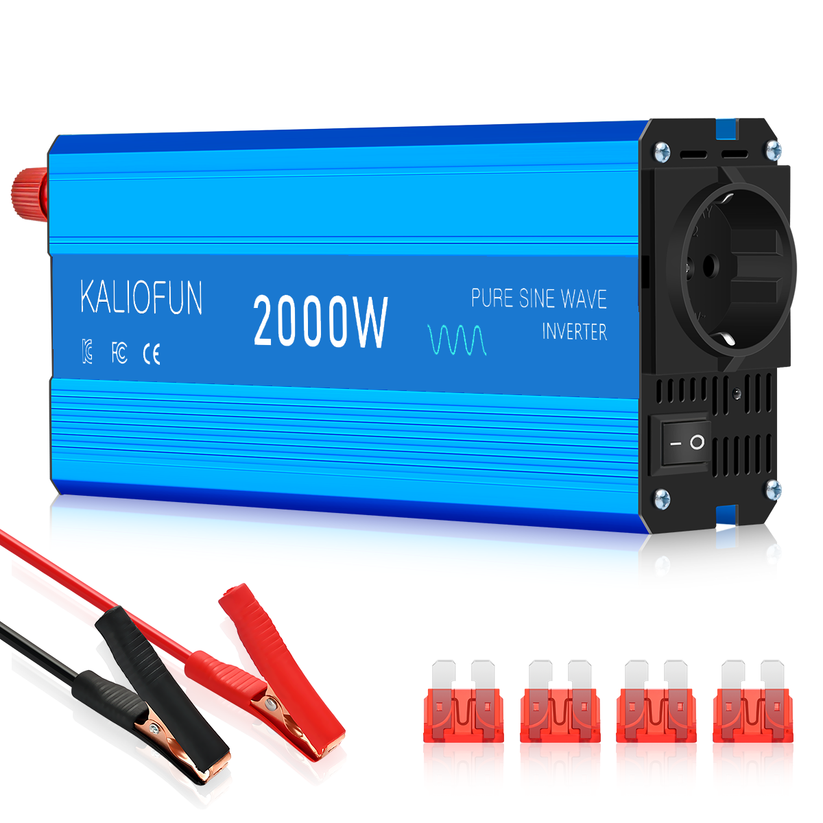 KALIOFUN 순수 정현파 인버터 한국형 플러그 60hz 220V KC인증 2000W, 1개 144,000원