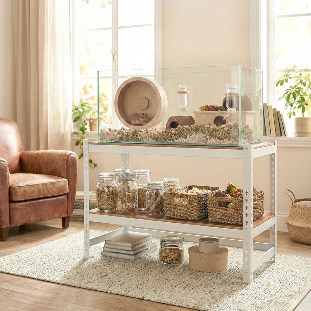 햄스터 케이지 선반 아크릴 사육장 어항 축양장, 2.5단, 블랙 93,900원