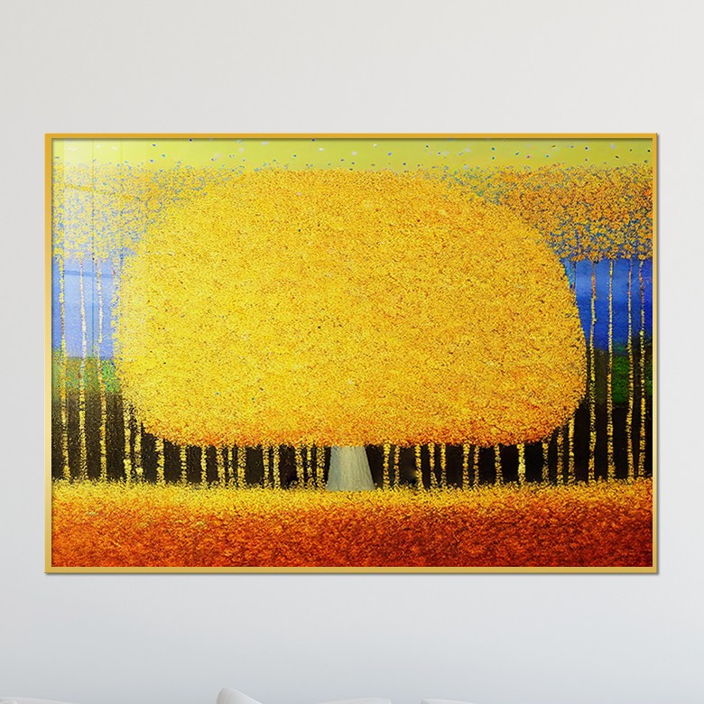 아트블루 돈 들어오는 황금 돈나무 그림 풍수 인테리어 액자 개업 집들이 선물, 9번황금 솜사탕 나무_가로 29,900원