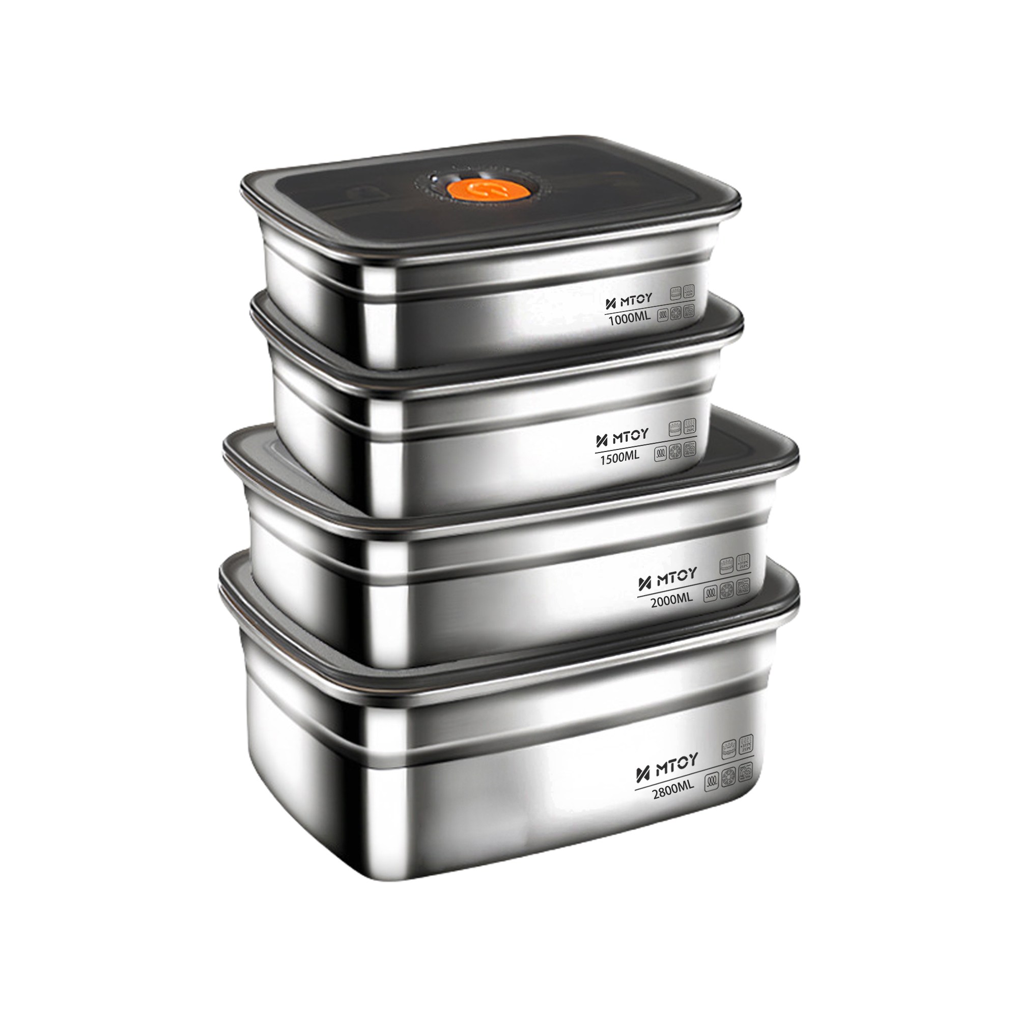 엠토이 냉장 스테인리스 밀폐 보관 용기 4종 세트 15,600원