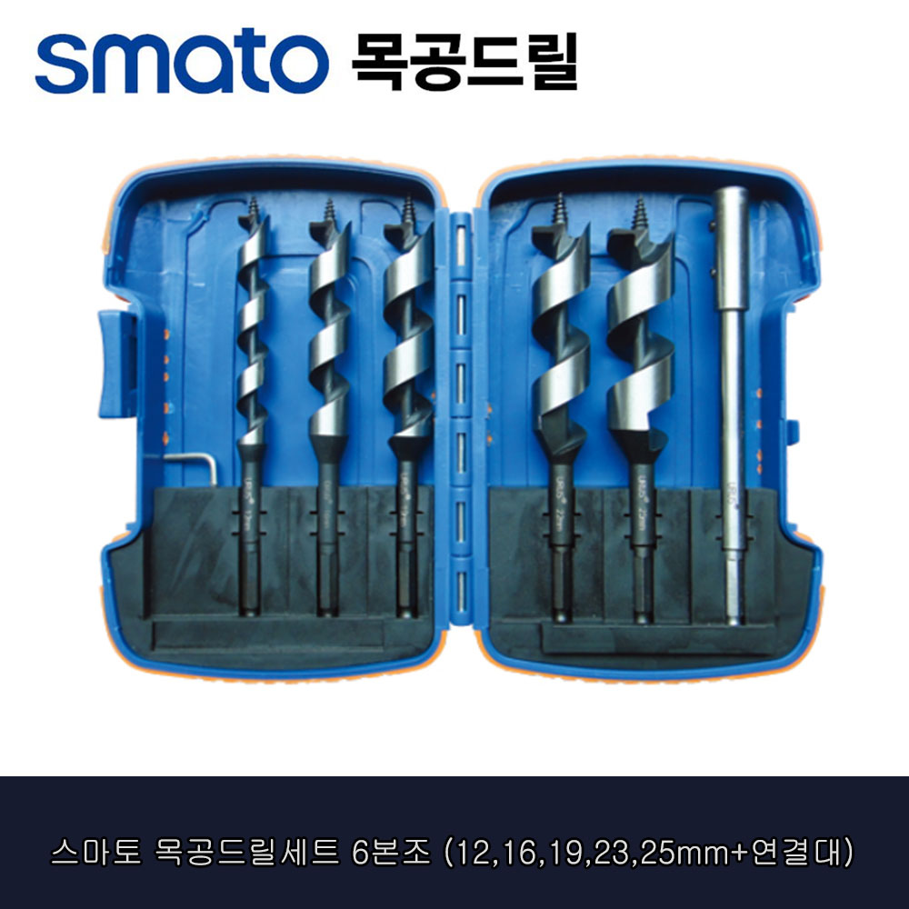 6본조 목공드릴비트 드릴비트 5P + 연결대 세트 생크 1/4(6.35) 41,230원