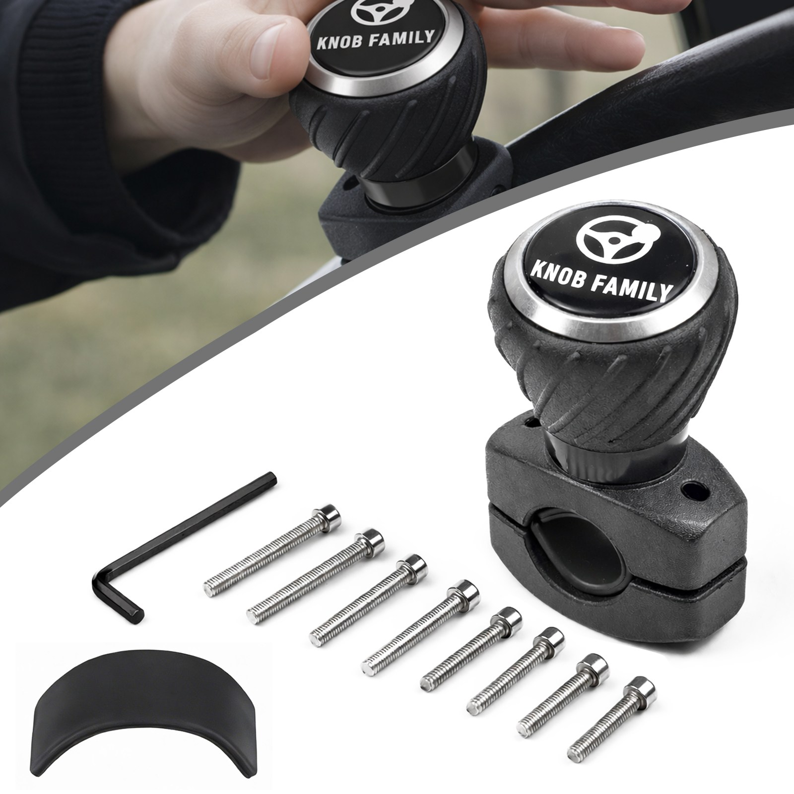 ORVIA 자동차 핸들 파워봉 + 방수 커버 차량용 핸들봉 파워핸들 화물차 버스 중장비용 16,500원