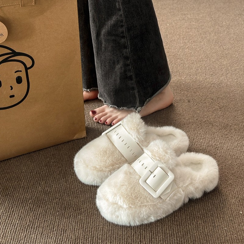 타임퓨어 여성 겨울 털슬리퍼 털신발 퍼 실내화 사무실 신발 따뜻한 두툼하고 포근한 발편한 미끄럼방지 발등 덮개 슬리퍼 24,900원