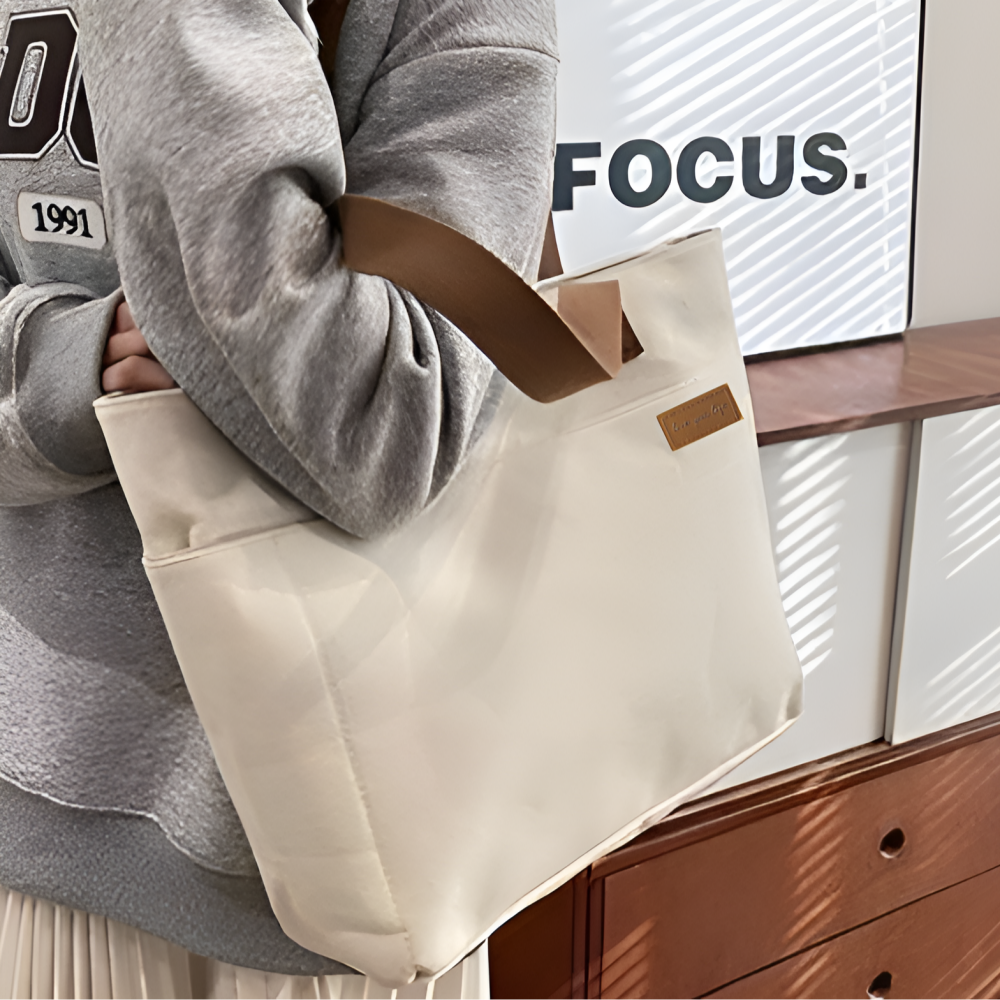 나믹스 지퍼 에코백 캔버스 토트 숄더백 9,900원