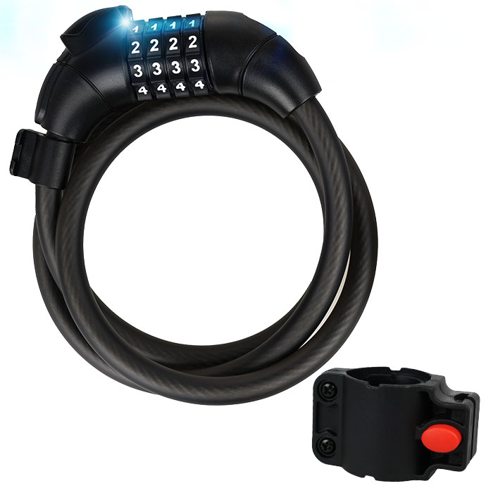 생활공식 LED 도난방지 자전거 번호키 자물쇠 12,800원