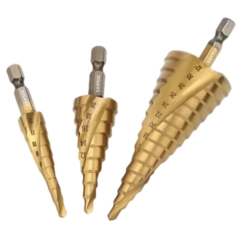 LOPEIZ 로페이즈 스파이럴 육각 나선형 홀쏘 스텝드릴 비트 3종+ 파우치세트4-12,4-20,4-32mm 스탭비트 드릴 기리 스텝드릴비트  육각 드릴 비트 스텝드릴비트 8,970원