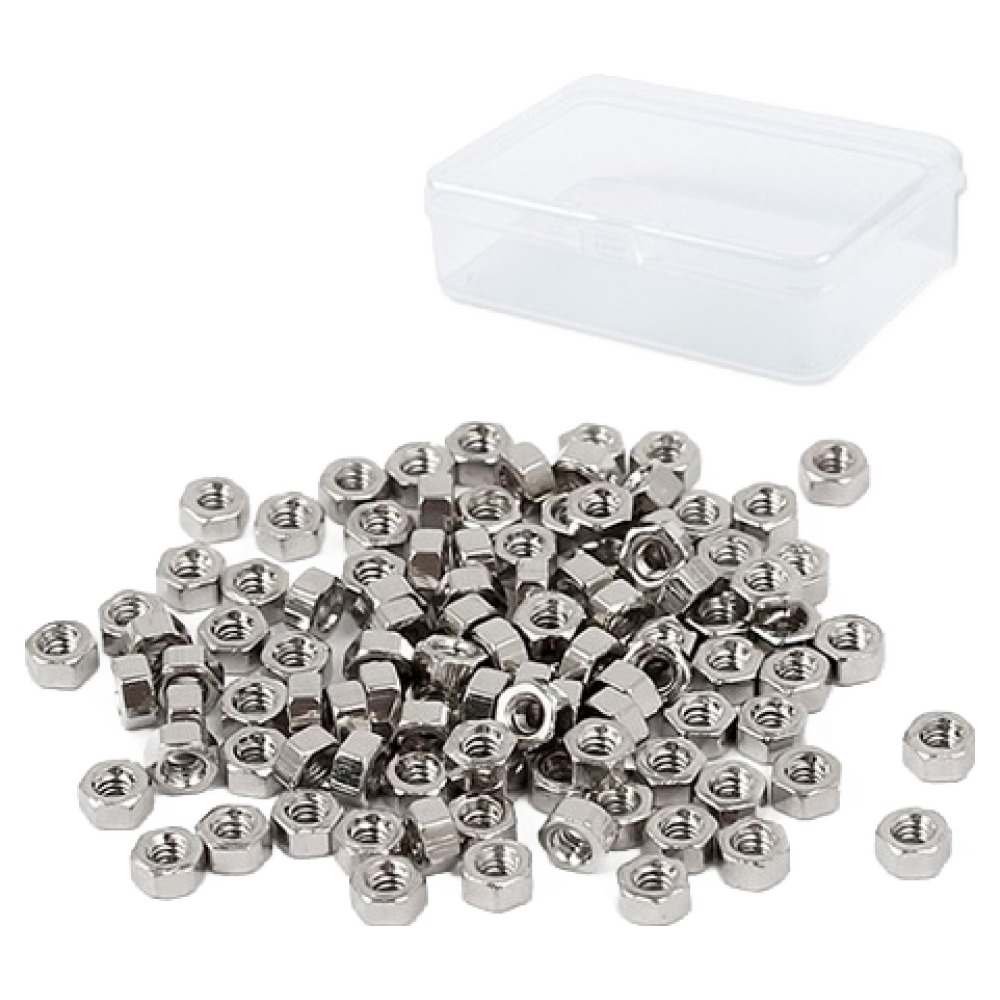 OON 탄소강 육각 너트 264p, 투명 케이스, 1개, M2.5, 2mm 4,900원