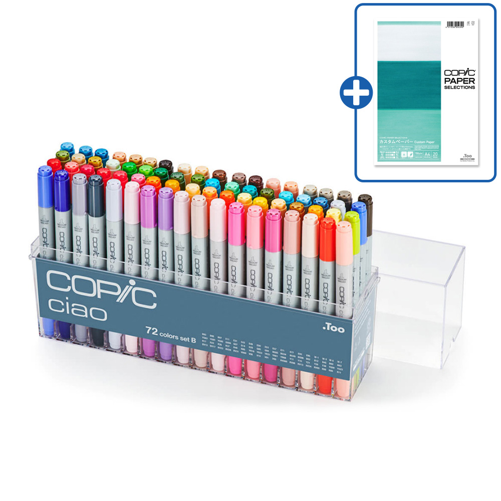 코픽 마카 차오마카 72색 세트 B /디자인마카 + 코픽 마카전용지 커스텀페이퍼 233,500원