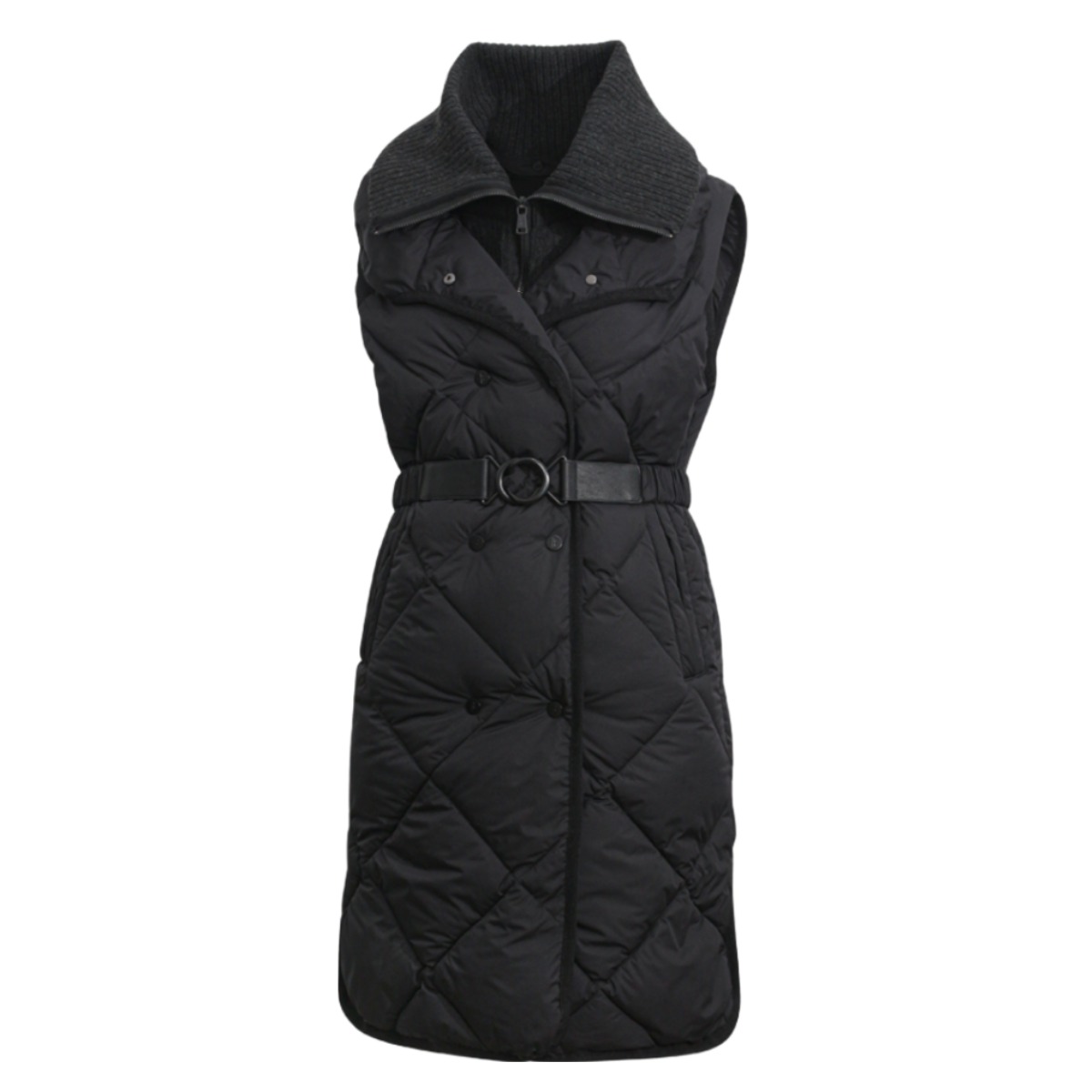 빌트모아 여성 골프웨어 겨울 니트카라 롱다운 베스트 98,000원