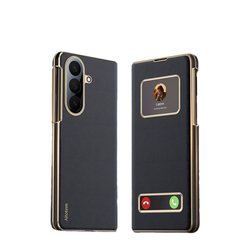 고급 비즈니스 풀커버 갤럭시 Z폴드7 케이스 힌지 액정 보호 뷰 커버 케이스 플립을 열지 않고 통화 가능 39,490원