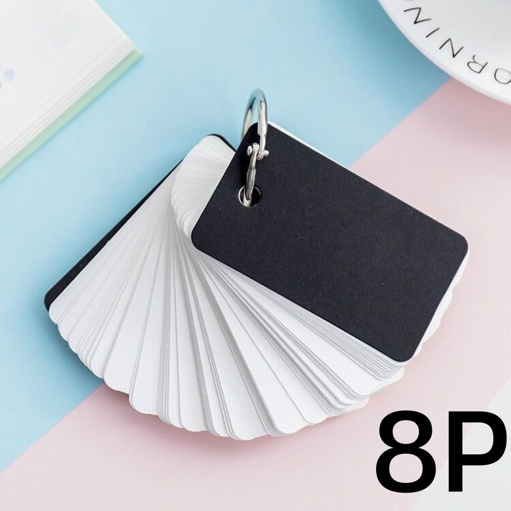 글리노 영어 중국어 일본어 외국어 암기 미니 카드 링 단어장 세트, 8개, 블랙 13,000원