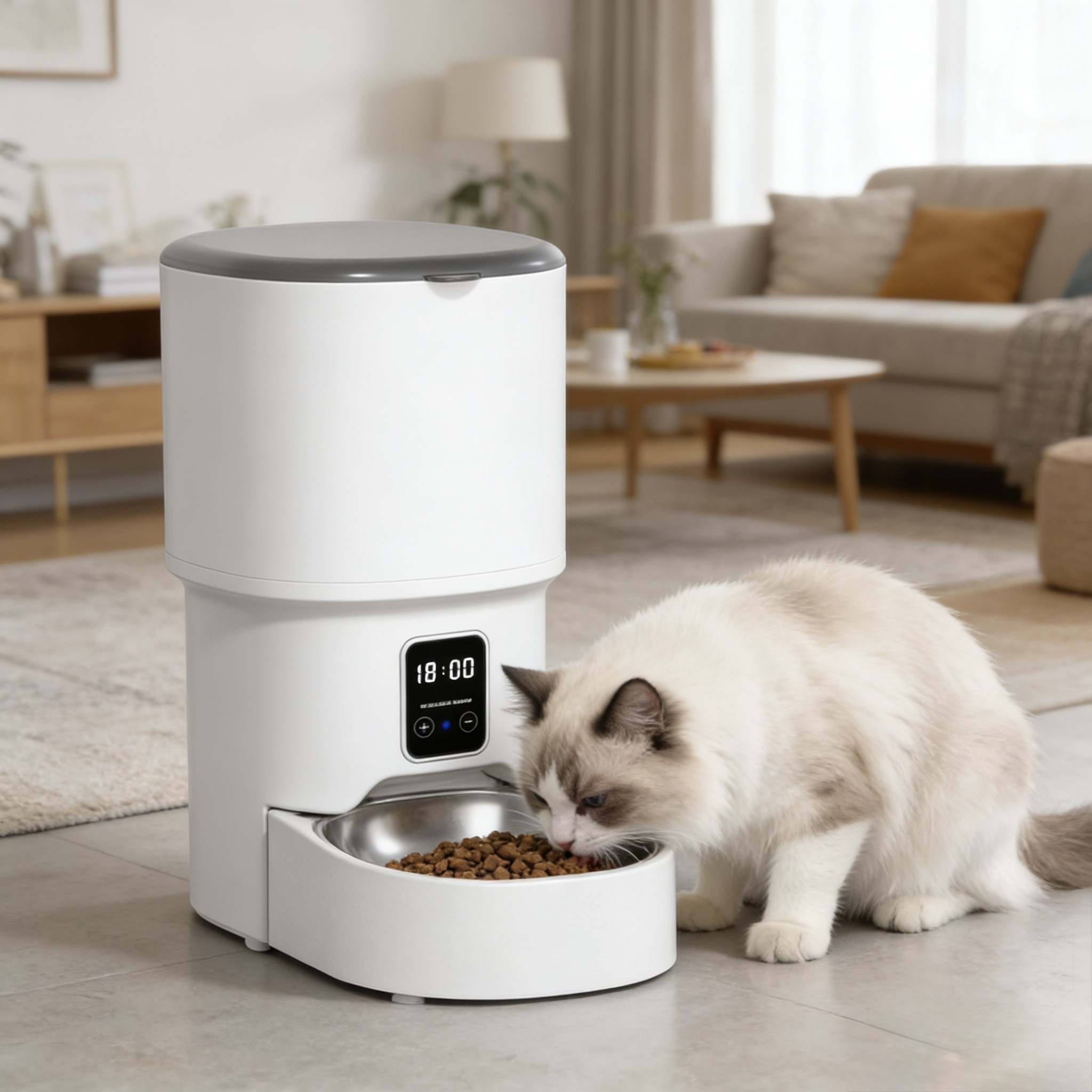 HULULU 대용량 4L 타이머 설정 건식사료 전용 강아지 고양이반려동물 자동 급식기 32,800원