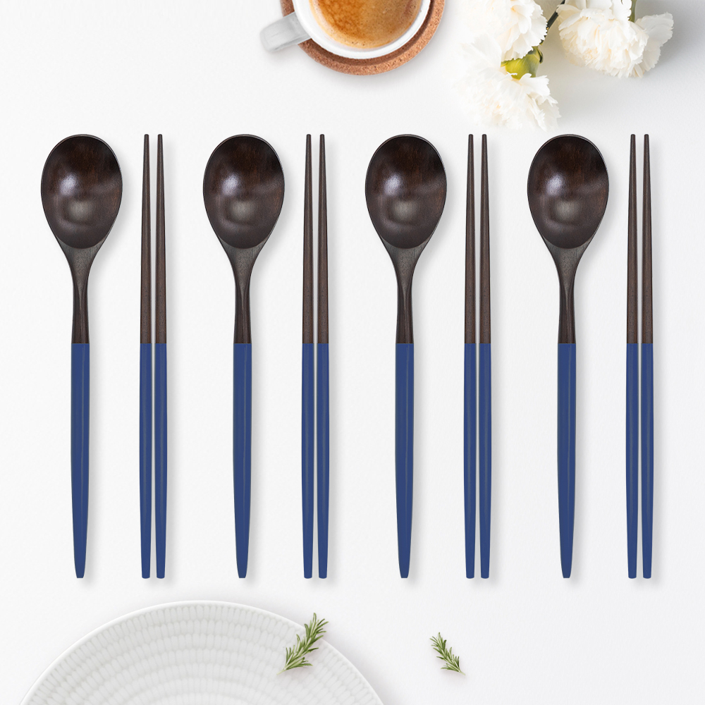 라온누리 옻칠 자연애 모던 우드수저세트, 진한파랑, 숟가락 4p + 젓가락 4p, 1개 30,760원