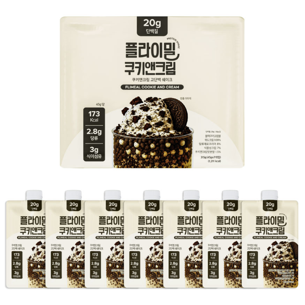 플라이밀 단백질 쉐이크 파우치 쿠키앤크림맛 23,500원