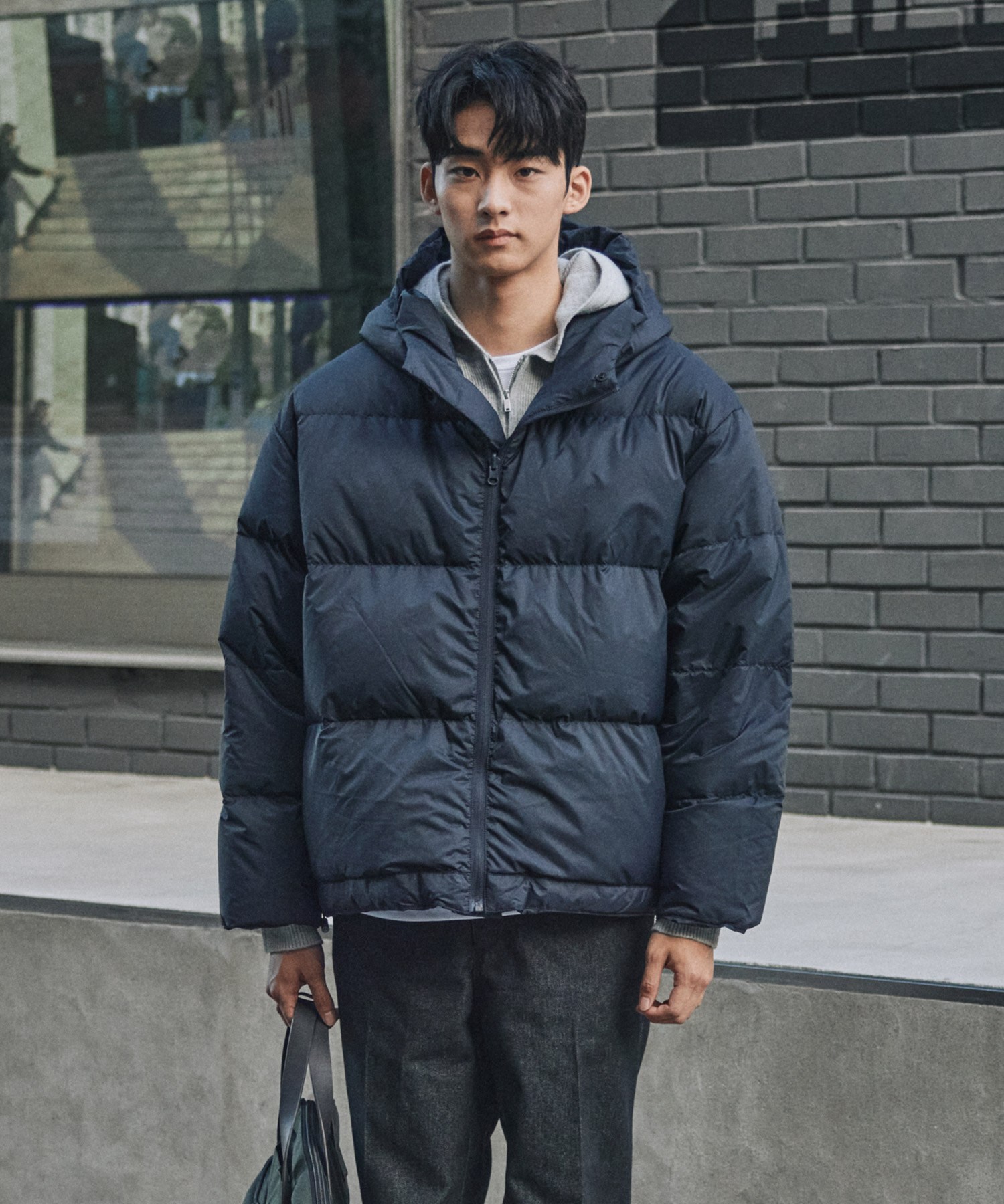 리버시블 덕다운 후디 점퍼_네이비 (오버핏)_CJPVD11NSN 69,000원