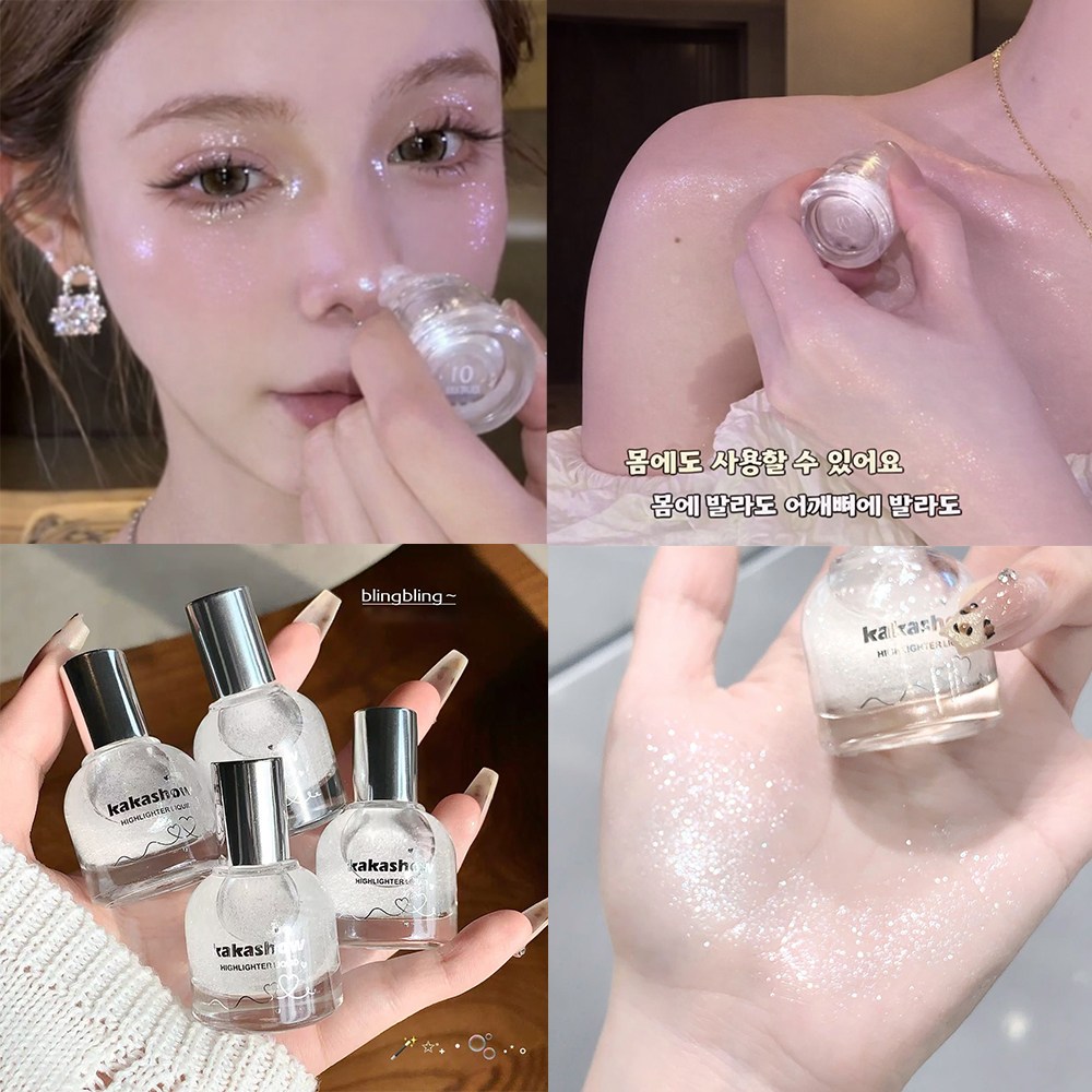 하이라이터 롤링 하이라이터 얼굴 하이라이트 코 하이라이트 촉촉하고 끈적임 없는 반짝이는 리퀴드 하이라이터 (콧대/쇄골/얼굴/바디용), 2개, 진주광 미세 24,000원