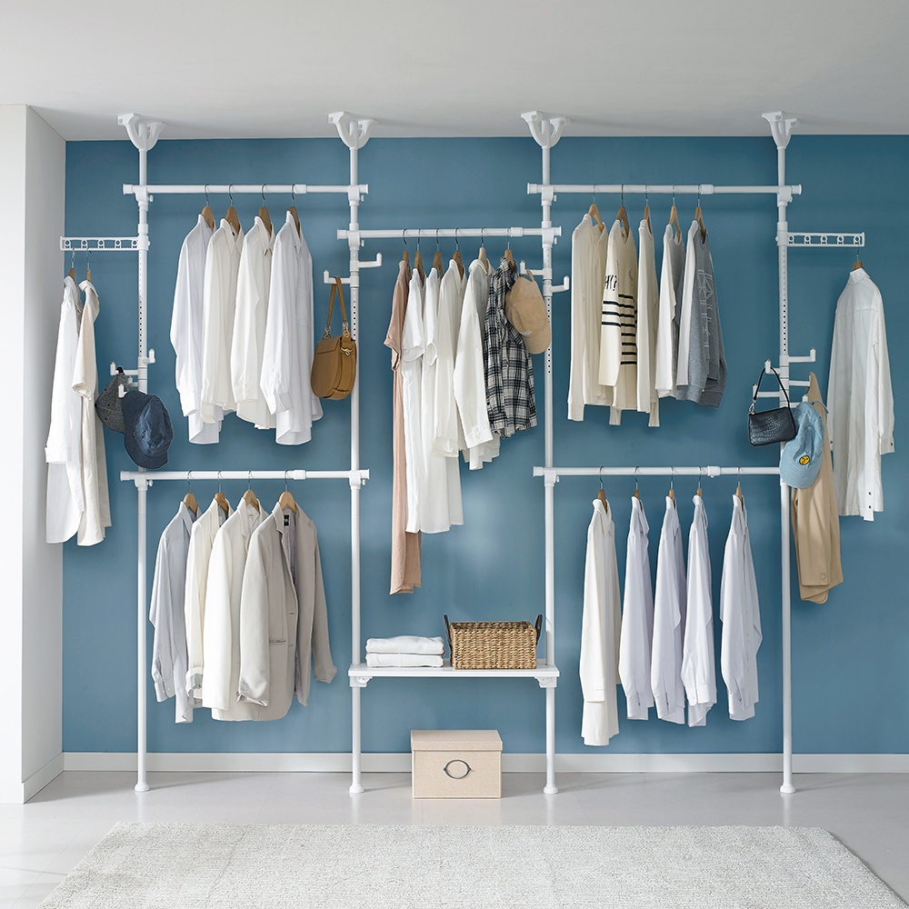 이지온 드레스룸 조립식 선반행거 EOC32-406, 화이트 230,000원