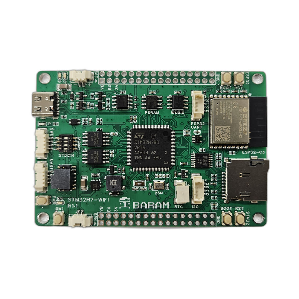 STM32H7-WIFI 개발보드 STM32 및 ESP32 C3 교육용 보드, 1개, STM32H7-WIFI(핀헤더납땜-상단) 82,750원