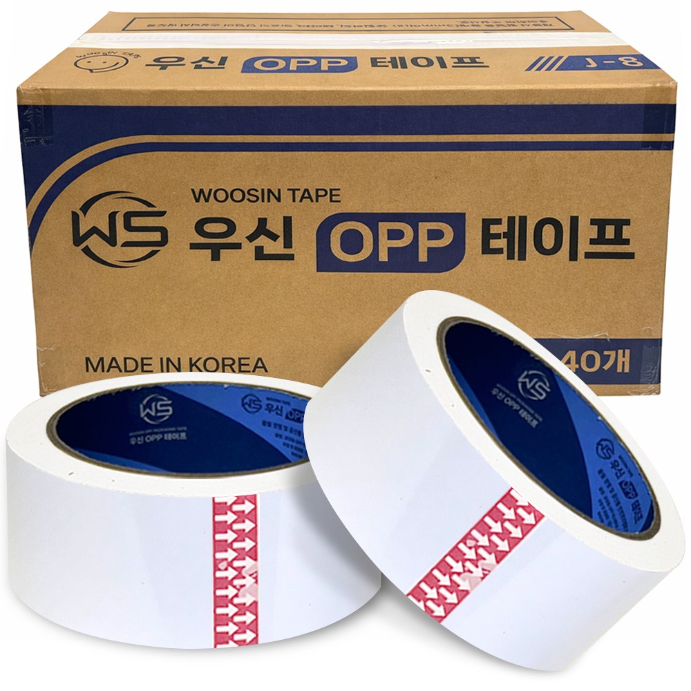 흰색 컬러 박스테이프 OPP 포장용 국내제조 색테이프 백색 80M, 5개 8,900원