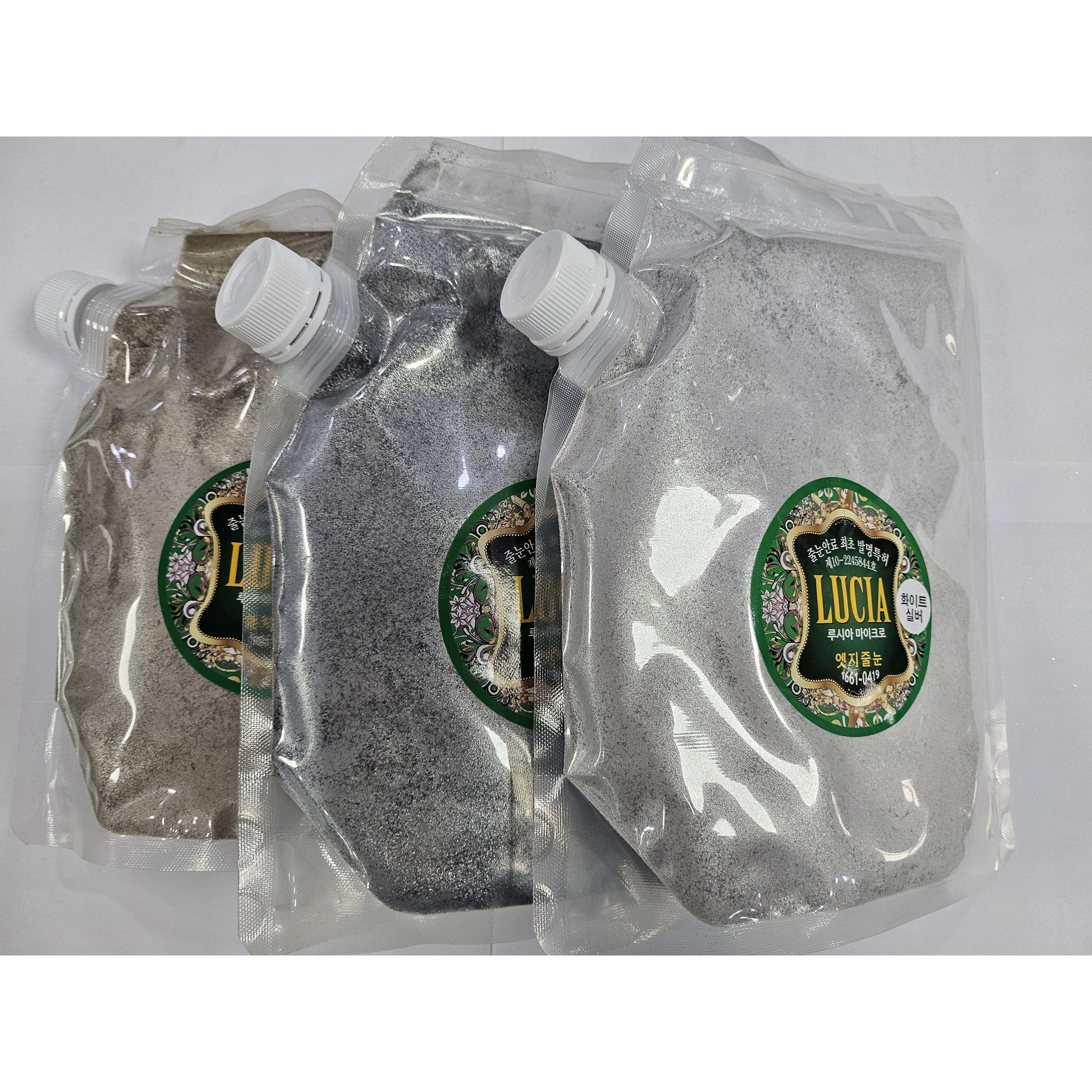 엣지줄눈- 루시아 마이크로 극세사 줄눈안료 500g 특허증 갈라짐방지 고휘도 신소재 세라믹판상체 글리터, 화이트실버, 1개 47,300원