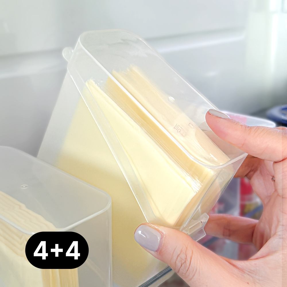 코드86 치즈 소스 보관 케이스 냉장고 수납 정리함, 8개, 화이트(반투명) 18,400원